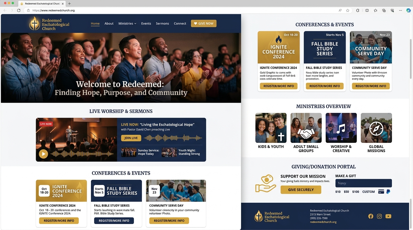 Redeemed Eschatological Church Global Ministry Website by Omobatech